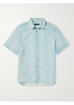 Frescobol Carioca - Castro Printed Linen Shirt - Men - Blue - S