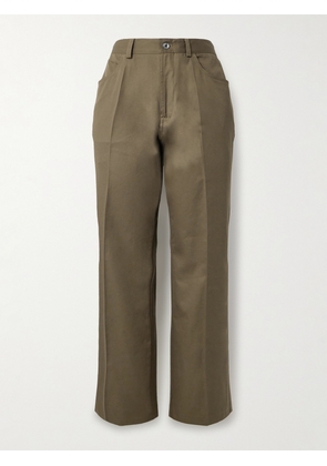 SECOND / LAYER - El Valluco Straight-Leg Cotton-Blend Trousers - Men - Brown - IT 46