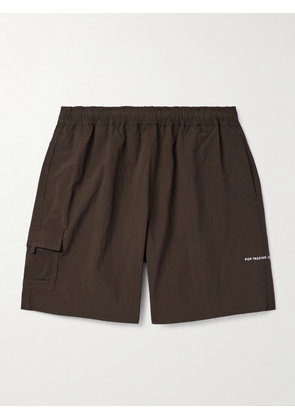 Pop Trading Company - Nylon Cargo Shorts - Men - Brown - S