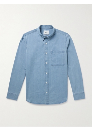 NN07 - Cohen 5769 Button-Down Collar Organic Denim Shirt - Men - Blue - S