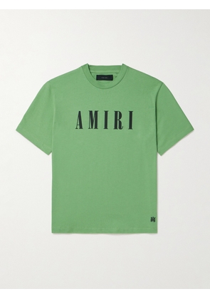 AMIRI - Logo-Print Cotton-Jersey T-Shirt - Men - Green - XS