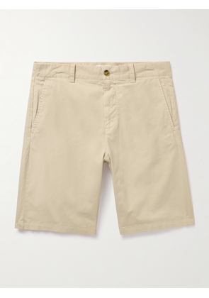 NN07 - Crown 1090 Straight-Leg Brushed Organic Cotton-Blend Twill Shorts - Men - Neutrals - UK/US 28