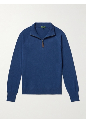Sid Mashburn - Cotton Half-Zip Sweater - Men - Blue - S