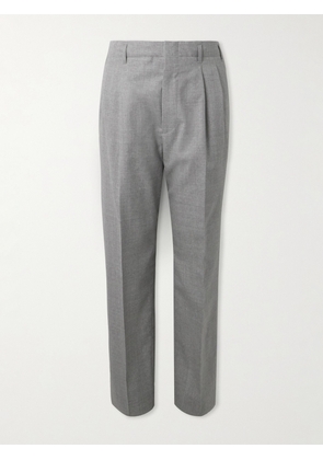 Brunello Cucinelli - Tapered Pleated Wool Trousers - Men - Gray - IT 44