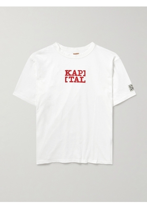 KAPITAL - Rookie Logo-Print Cotton-Jersey T-Shirt - Men - White - S