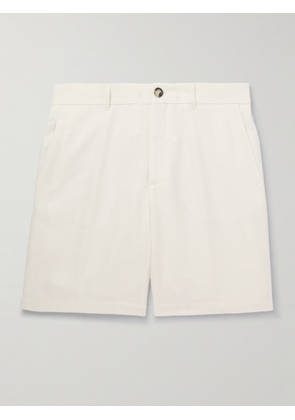 Brunello Cucinelli - Straight-Leg Linen, Silk, Wool and Cotton-Blend Bermuda Shorts - Men - Neutrals - IT 44