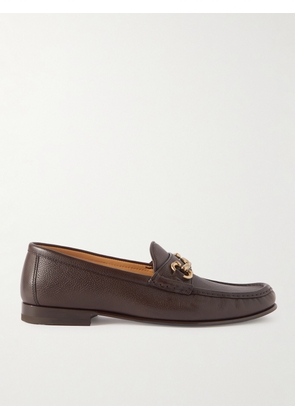 Brunello Cucinelli - Horsebit Full-Grain Leather Loafers - Men - Brown - EU 40
