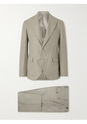 Brunello Cucinelli - Herringbone Linen Suit - Men - Neutrals - IT 46