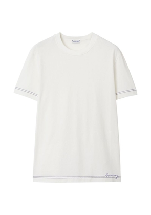 Burberry Cotton Stitched-Logo T-Shirt