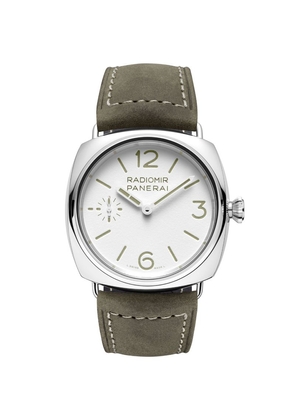 Panerai Stainless Steel And Calf Leather Radiomir Officne Watch 45Mm