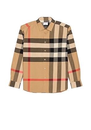 Burberry Somerton Check Shirt in Archive Beige - Neutral,Plaid. Size S (also in L, M, XL).