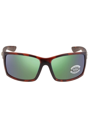 Costa Del Mar REEFTON Green Mirror Polarized Glass Mens Sunglasses RFT 66 OGMGLP 64
