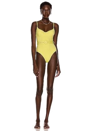 SIMKHAI Noa Swimsuit in Lime - Green. Size XS (also in ).