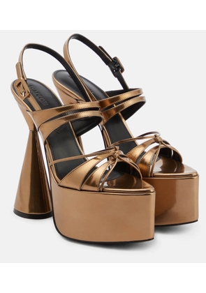 D'Accori Belle metallic leather platform sandals