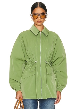 Helsa Tech Gabardine Zip Jacket in Army Green - Army. Size XL (also in ).