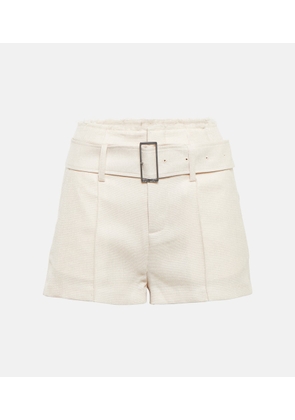 Xu Zhi Belted linen shorts