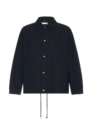 TS(S) Block Stripe High Density Cloth Coach Jacket in Black & Navy - Navy. Size 2 (also in ).