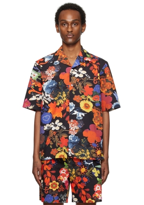 Moschino Multicolor Allover Flowers Shirt