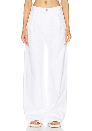 Citizens of Humanity Maritzy Pleated Trouser in Prism - White. Size 32 (also in 23, 29, 30).