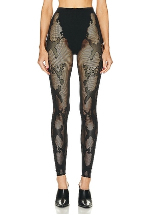 Dion Lee Seamless Cobra Lace Legging in Black - Black. Size XS/S (also in ).