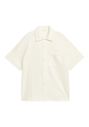 Bouclé Jersey Shirt - White