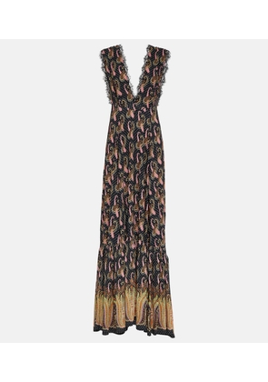 Etro Paisley lace-trimmed gown