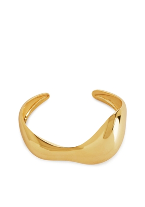 Sculptural Gold-Plated Cuff Bracelet - Gold
