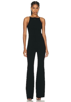 Courreges Neckline Milano Knit Jumpsuit in Black - Black. Size L (also in ).