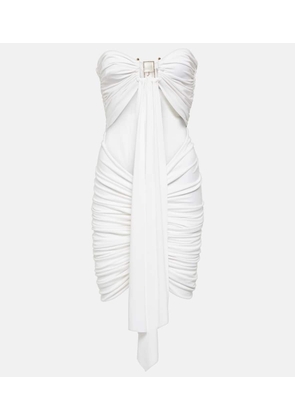 Christopher Esber Ring-detail ruched cutout minidress