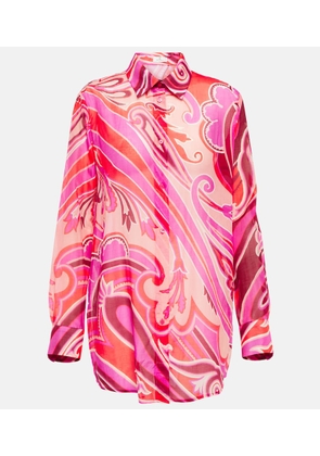 Etro Printed cotton and silk shirt