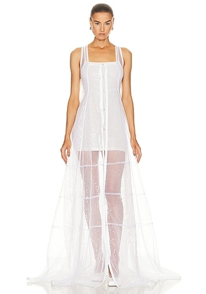 JACQUEMUS La Robe Dentelle Dress in White - White. Size 36 (also in ).