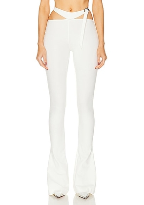 THE ATTICO Jersey Pant in White - White. Size 36 (also in 38).