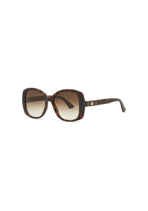 Gucci Tortoiseshell Oversized Sunglasses, Sunglasses, Brown Lenses