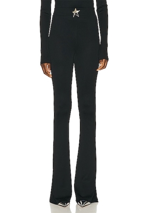 AREA Star Stud Flare Pant in Black - Black. Size S (also in XS).