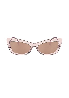 Dolce & Gabbana Cat Eye Sunglasses in Transparent Pink - Pink. Size all.