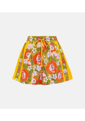 Alémais Floral linen shorts
