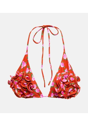 Magda Butrym Floral triangle bikini top
