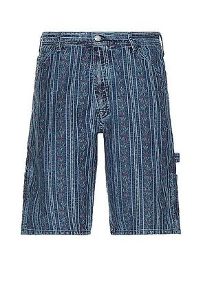 Roy Roger's x Dave's New York Work Short Pant Denim Jean in Denim - Blue. Size 32 (also in 30, 34, 36).