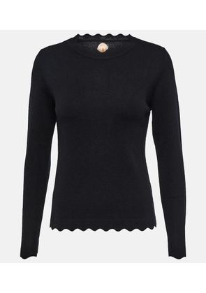 Jardin des Orangers Scalloped wool and cashmere sweater