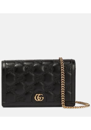 Gucci GG Matelassé leather chain wallet