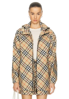Burberry Long Sleeve Jacket in Sand IP Check - Tan. Size M (also in S, XS).