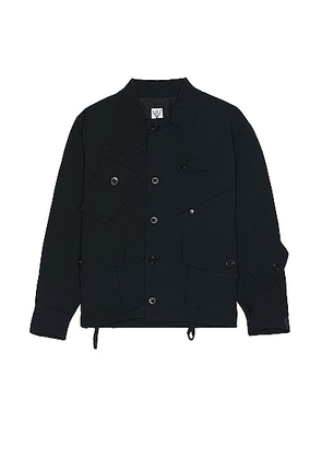 South2 West8 Tenkara Shirt Nylon Oxford in C-Black - Black. Size M (also in L, S, XL/1X).