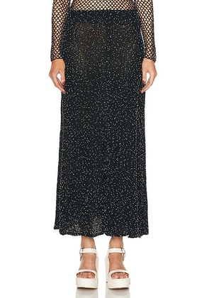 Gabriela Hearst Floris Skirt in Black & White Beads - Black. Size M (also in L, XS).