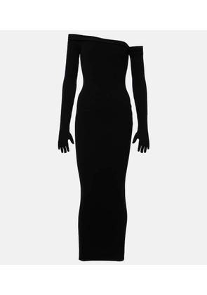 Jean Paul Gaultier Asymmetric maxi dress with gloves