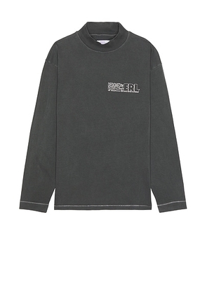 ERL Make Believe Long Sleeve Knit in Black - Black. Size L (also in M, S, XL).