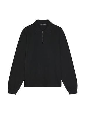 Our Legacy Lad Sweatshirt in Worn Black Athletic Rib - Black. Size 46 (also in 48, 50, 52).