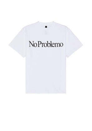 No Problemo Short Sleeve Tee in White - White. Size L (also in M, S, XS).