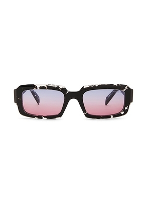 Prada Rectangular Frame Sunglasses in Black Crystal - Black. Size all.