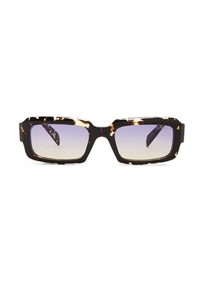 Prada Rectangular Frame Sunglasses in Black Crystal - Black. Size all.