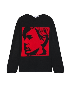 COMME des GARCONS SHIRT x Andy Warhol Jumper in Red - Black. Size L (also in M, XL/1X).
